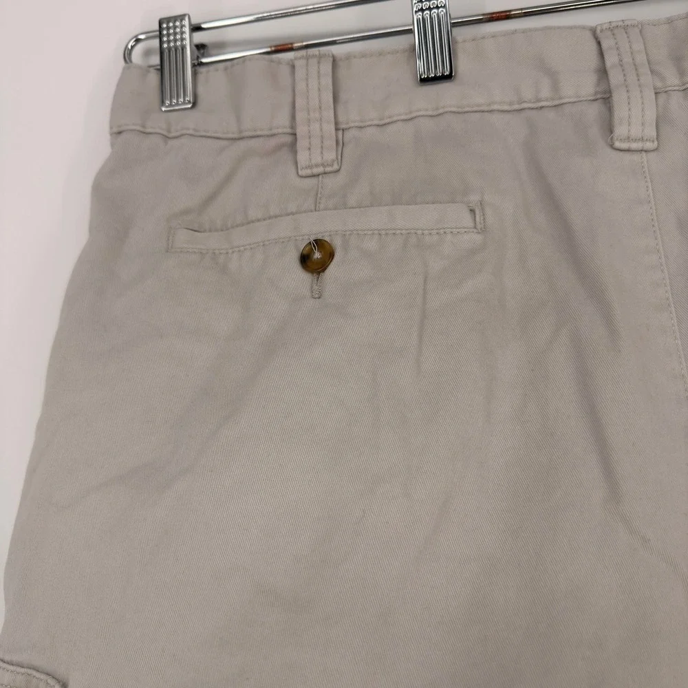 Croft & Barrow Cargo Shorts Mens 40 Beige Cotton Twill Utility Gorpcore Dadcore